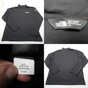 The North Face Sweatshirt Mens Large Black Tech 1/4 Zip Centura Employee Uniform